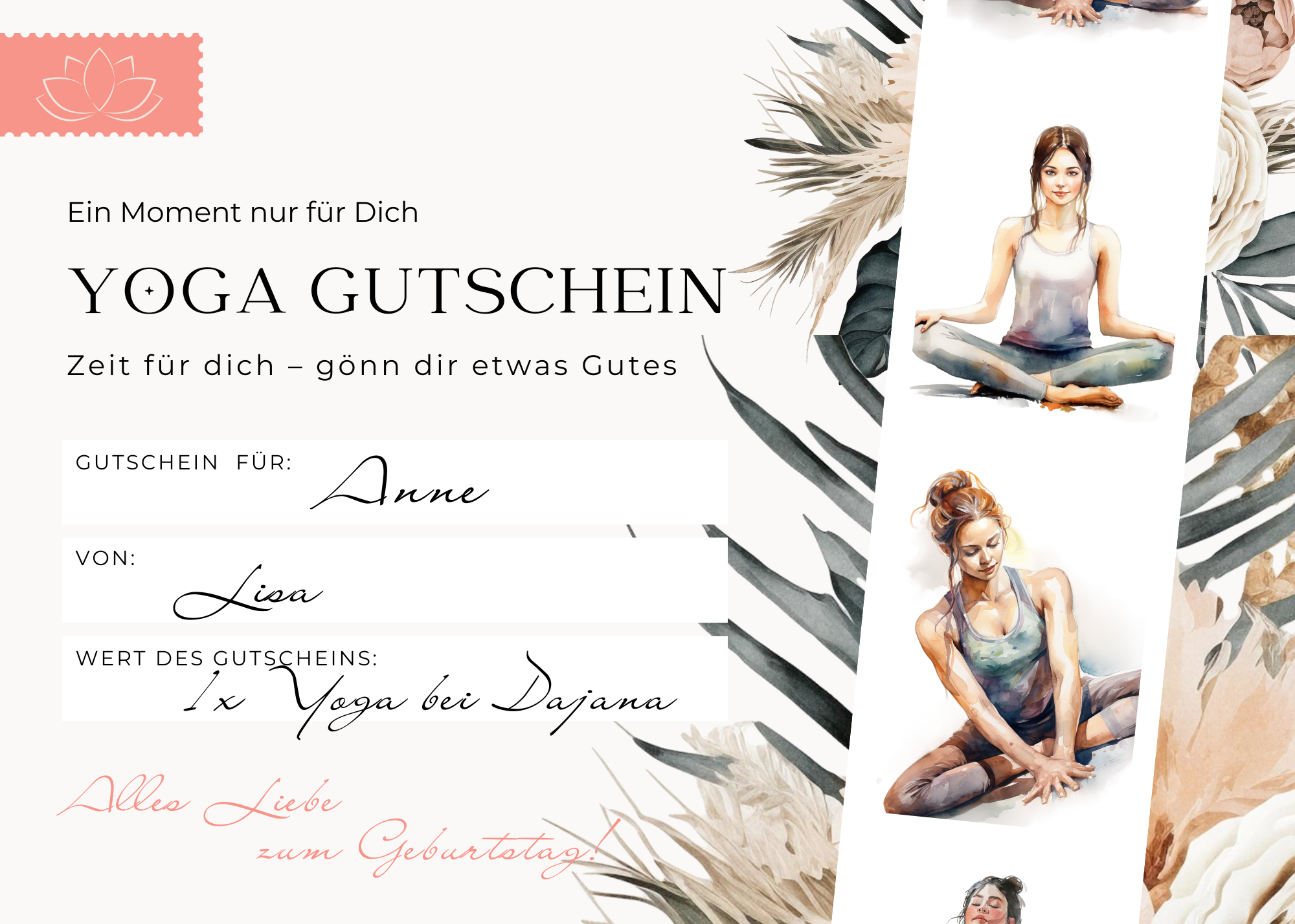 Gutschein Yoga Pilates Strausberg Weihnachten